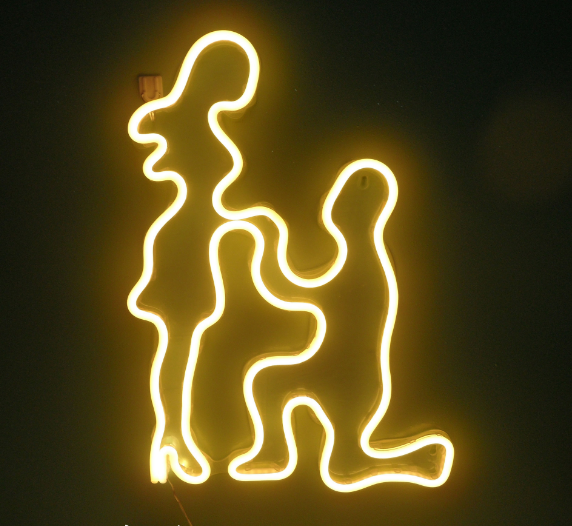 estilo: S - Luces de neón LED que cuelgan luces decorativas de pared que abren luces de neón