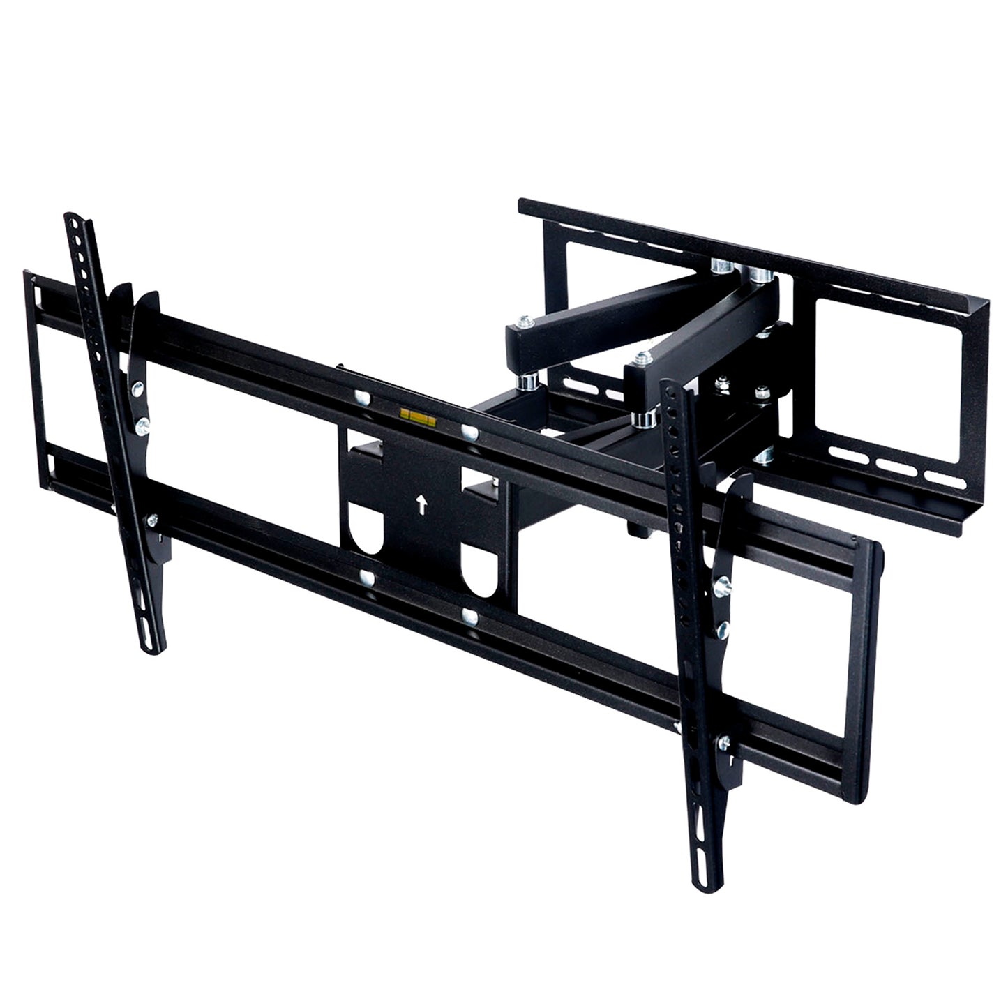 MegaMounts Soporte de pared de televisión giratorio e inclinable articulado de movimiento completo para pantallas de 37-60 pulgadas con nivel de burbuja