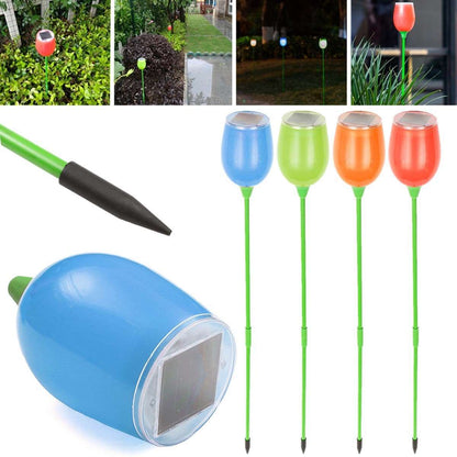 4PCS Solar Power LED Buried In Ground Lights Garden Path Lawn Fence Lighting Lamp