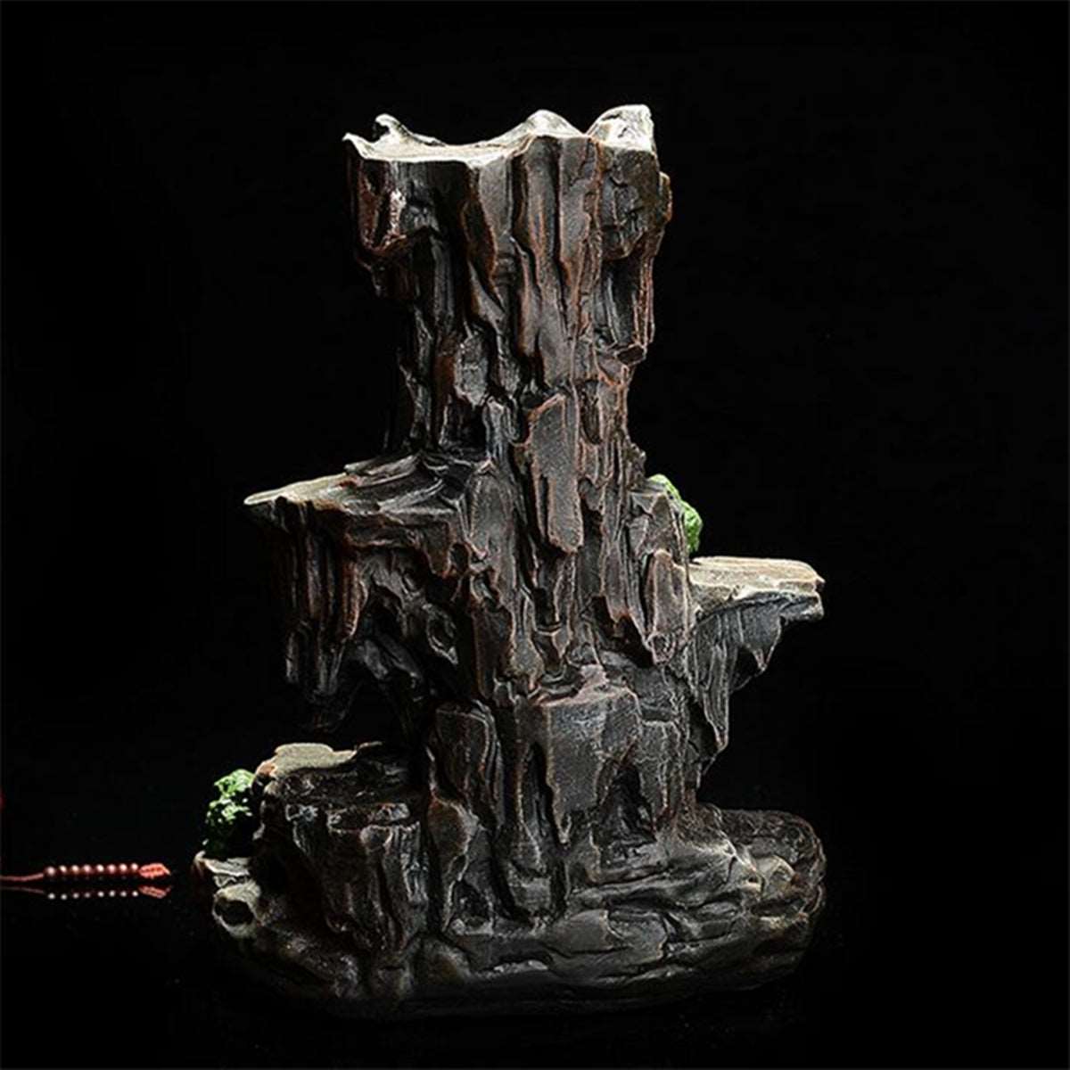 Backflow Incense Cone Burner Censer Holder Mountain Waterfall Stream Home Fragrant Furnace Decor