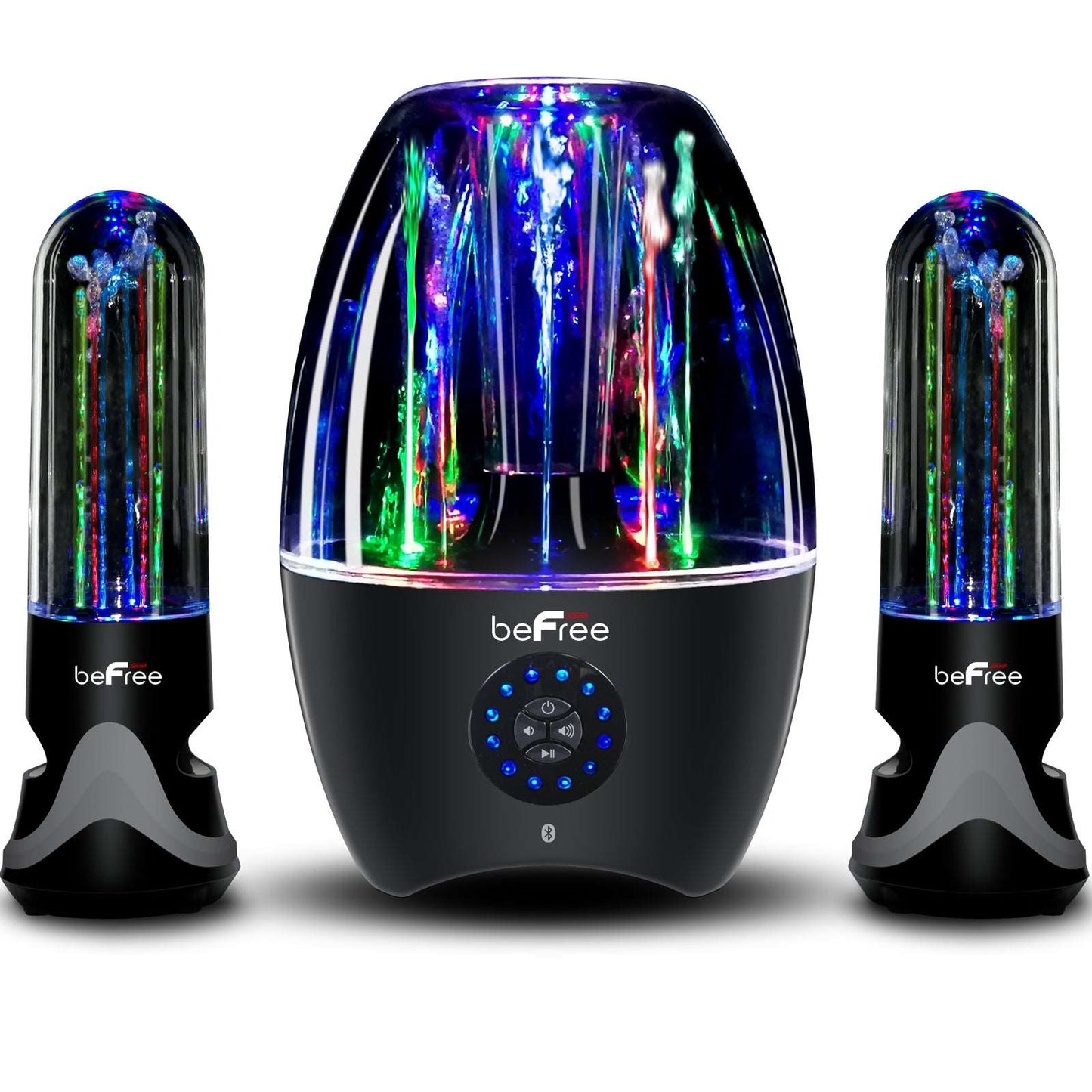 beFree Sound 2.1 Channel Bluetooth Multimedia LED Dancing Water Sound System