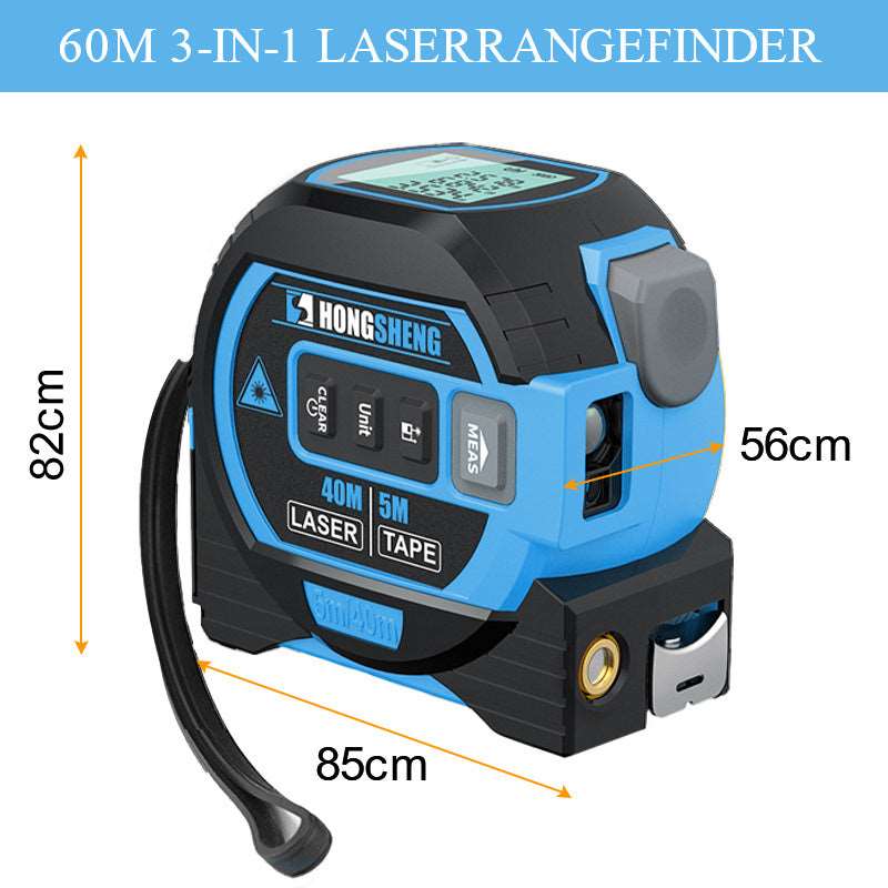 3 In 1 Laser Rangefinder LCD Display Distance Meter Infrared High-precision Intelligent Electronic Ruler Area Volumes Surveying