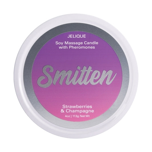 Massage candle w/ pheromones smitten strawberry & champagne 4oz