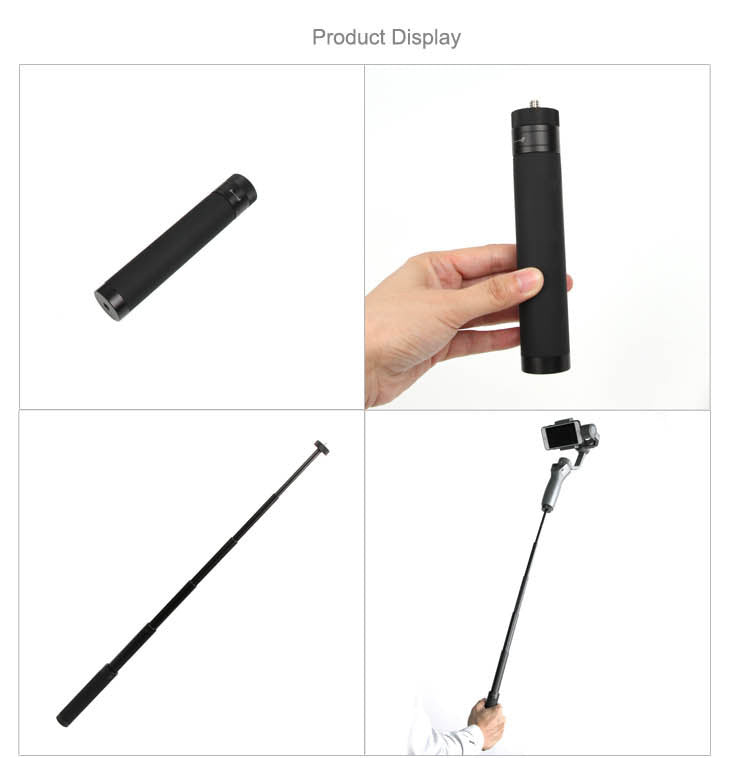 Extension Stick Rod pole Scalable Holder for DJI OSMO Mobile 2/Zhiyun Smooth Q 4 Handheld Smartphone Gimbal Accessories  black