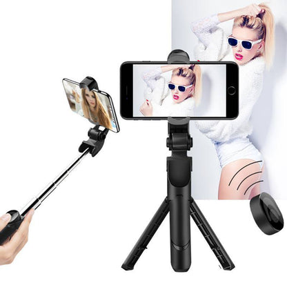 XT09 Tripod Stand Extendable 360 Rotation Self-timer Bluetooth Selfie Stick Monopod Foldable Live XT10 Mobile Phone Bracket XT09 white