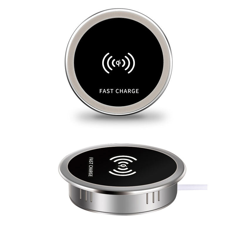 Built in Desktop Device Fast Wireless Charger 15W Quick Charger 3.0 Embedded Type C Charger 15W