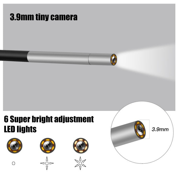 4.3inch Screen Waterproof Endoscope 3.9mm HD Handheld Industrial Borescope 5 meters