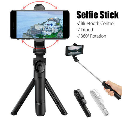 Xt-09 Smartphone Selfie  Stick Bluetooth-compatible Control Adjustable Height Selfie Stick With Tripod Compatibility For Android 10.0 Above Ios White