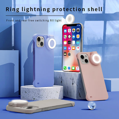 Phone Case Built-in Selfie Ring Light for iPhone Luminous Flashlight Cover