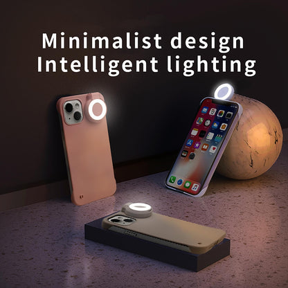 Phone Case Built-in Selfie Ring Light for iPhone Luminous Flashlight Cover