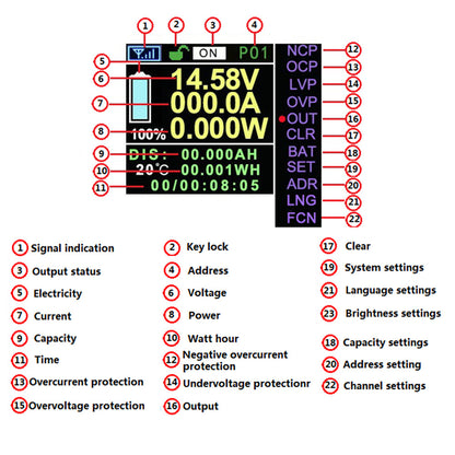 Juntek VAT1050 Wireless Voltage Current Meter 100V 50A Car Battery Monitoring 12V 24V 48V