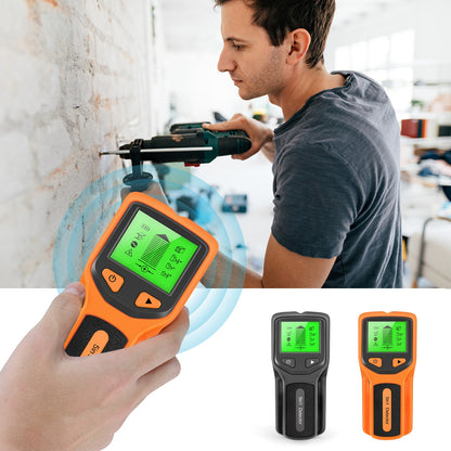 Stud Finder Wall Scanner Hw430 5-in-1 Stud Detector HD LCD Display Quickly Locating Sensor Finders for Wood Metal Orange