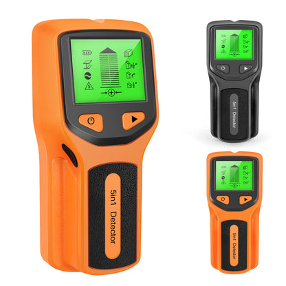 Stud Finder Wall Scanner Hw430 5-in-1 Stud Detector HD LCD Display Quickly Locating Sensor Finders for Wood Metal Orange