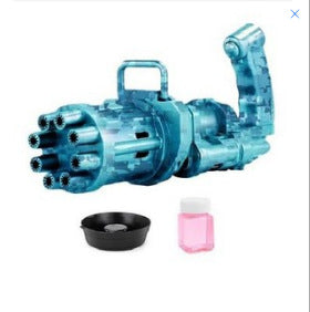 Color: A camouflage blue, style: With bubble liquid - Semi-Automatic Children'S Electric Bubble Machine Toy