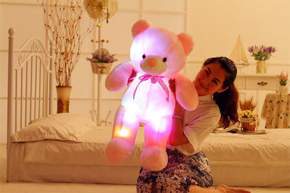 Color: Pink Music, Size: 50CM - Creative Light Up LED Teddy Bear