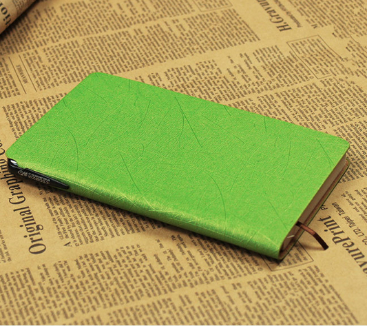 Color: Green, Size: A5 - Notepad Simple Notebook With Pen Notebook Business Creative Diary A6 Can Be Wholesale Customized