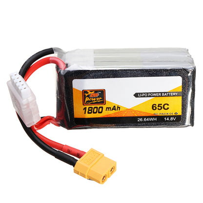 ZOP Power 14.8V 1800mAh 65C 4S Lipo Battery XT60 Plug For RC FPV Racing Drone