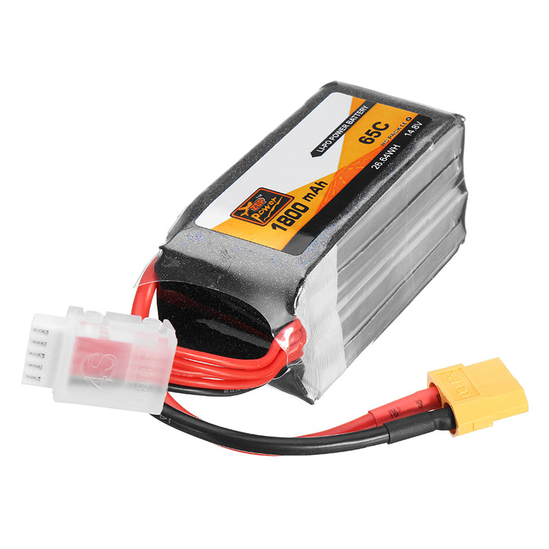 ZOP Power 14.8V 1800mAh 65C 4S Lipo Battery XT60 Plug For RC FPV Racing Drone