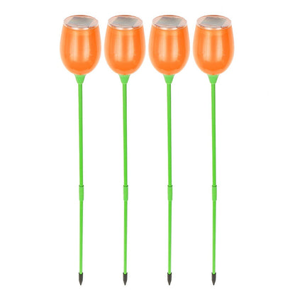 4PCS Solar Power LED Buried In Ground Lights Garden Path Lawn Fence Lighting Lamp