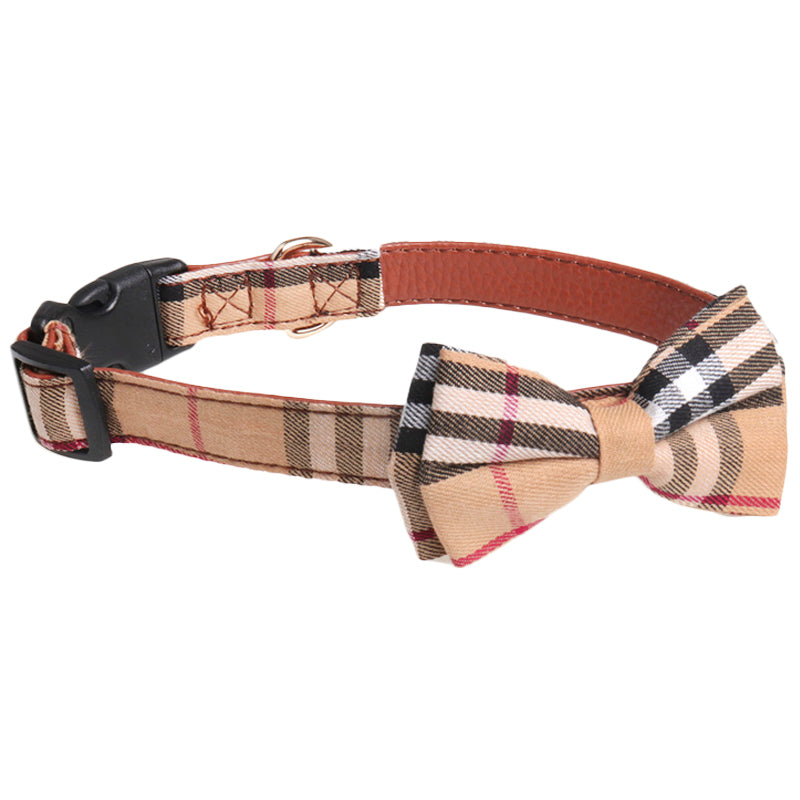 Color: Camel, Size: M - Bowknot traction collar