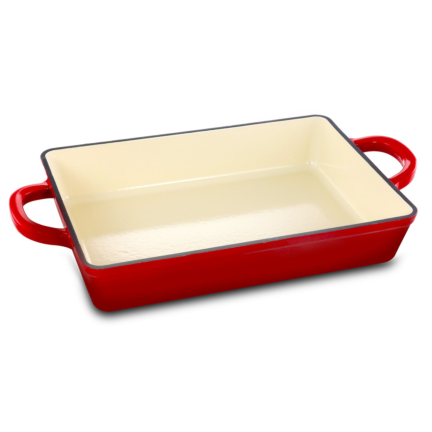 Crock Pot Artisan 13 in. Enameled Cast Iron Lasagna Pan in Scarlet Red