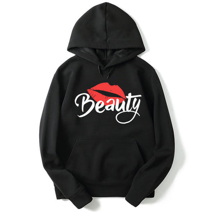 Color: black, Size: S - Printed hoodie hoodie