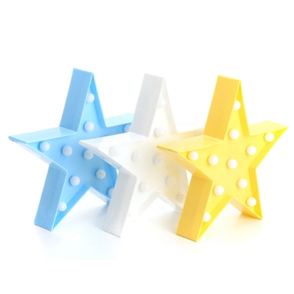 Cute LED Five-Pointed Star Night Light for Baby Kids Bedroom Home Decor