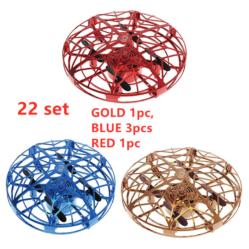 Color: 22 set - Flying Helicopter Mini Drone UFO RC Drone Infraed Induction Aircraft