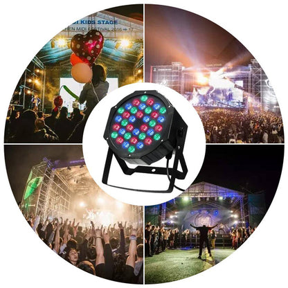 36W RGB LED Stage  Light  PAR DMX-512 Light Projector Party DJ Light