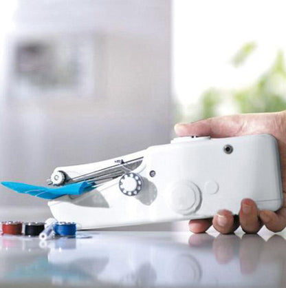 Color: White - Mini Portable Hand-held Sewing Machine