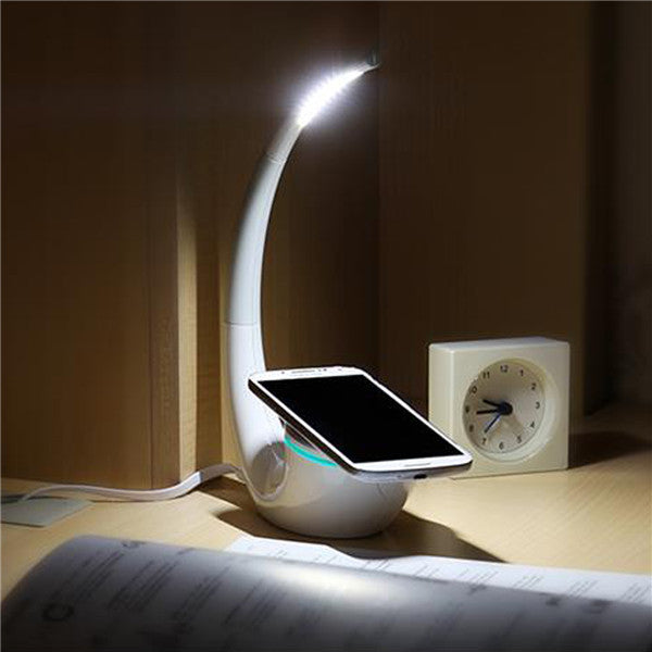 Phantom QI Intelligent Energy Save Wireless Charger Table Lamp for Apple Samsung S6 iWatch