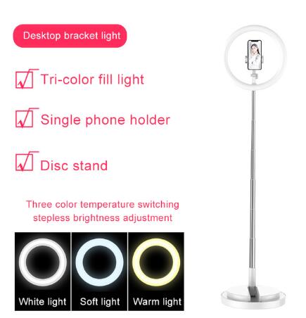 Color: White - Selfie Ring Light LED Portable For Youtube Vlog Live Photo