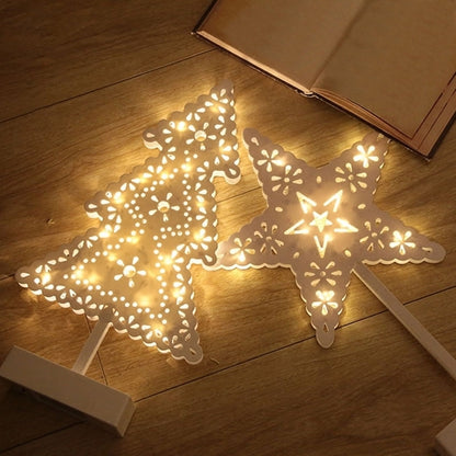 Battery Powered Star Christmas Tree Heart LED Night Light Table Lamp Home Decoration