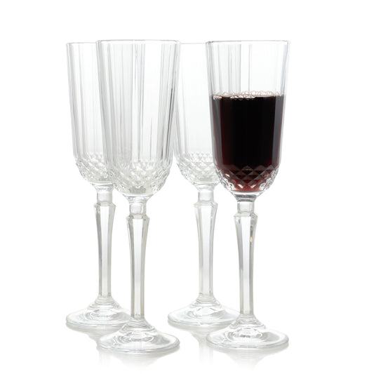 Pasabahce Diony 4 Piece 4.25 oz Flute Glass Set