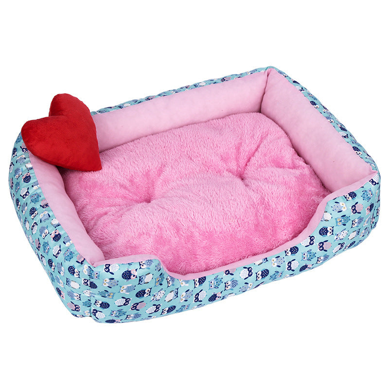 Color: Blue, Size: XL - Warm Plush Bed