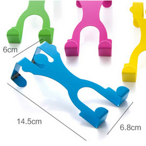 Honana HH-02 Creative Doll Door Back Hook Hangers Iron Seamless Hook Door Multifunction Peg Racks