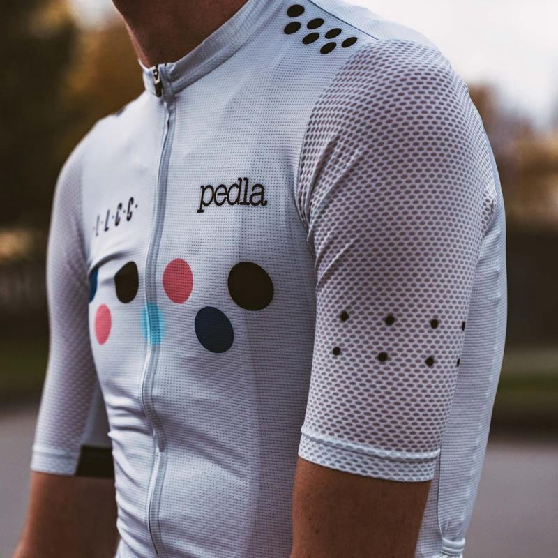 Color: White, Size: S - The pedla LunaAIR Cycling Jersey men 2021 New Air mesh shor