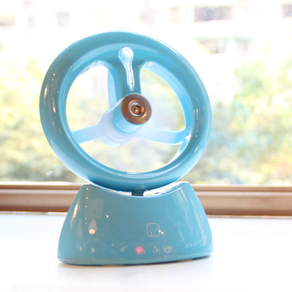 Home Mini Portable 2 in 1 Electronic Desktop USB Rechargeable Air Humidifier Cooling Spray Fan