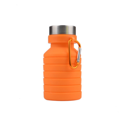 Large capacity 550ml outdoor sports bottle Mountaineering travel portable silicone folding cup