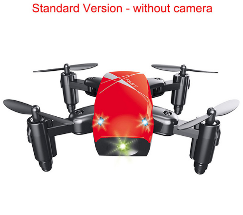 Color: Rojo, estilo: Sin cámara - Micro plegable RC Drone 3D Rodamiento Volante Control remoto Quadcopter Juguetes con cámara WiFi APLICACIÓN Control Helicóptero Dron Regalo para niños