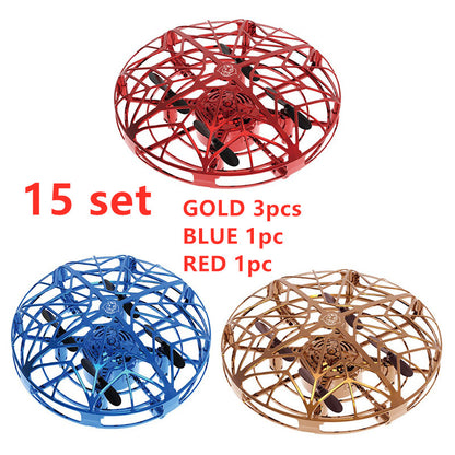 Color: 15 set - Flying Helicopter Mini Drone UFO RC Drone Infraed Induction Aircraft