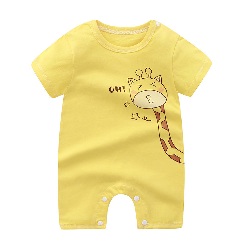 Color: LT34 style, Size: 90cm - Children's Short-Sleeved Baby Romper Jumpsuit Romper