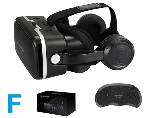 style: F - Original VR Shinecon  Gafas De Realidad Virtual 120 Fov 3D Gafas Google Carton Con Auriculares Estereo Caja Para Smartphone