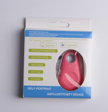 Color: 2PC pink - Water Drop Bluetooth Anti Lost Object Finder