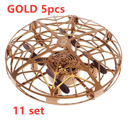 Color: 11 set - Flying Helicopter Mini Drone UFO RC Drone Infraed Induction Aircraft