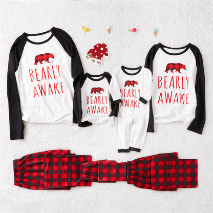 Color: white, Size: M-Male, style:  - Christmas plaid parent-child