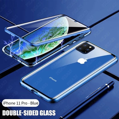 Color: Blue, Model: iPhone 11 - Compatible with Apple , Magnetic phone case