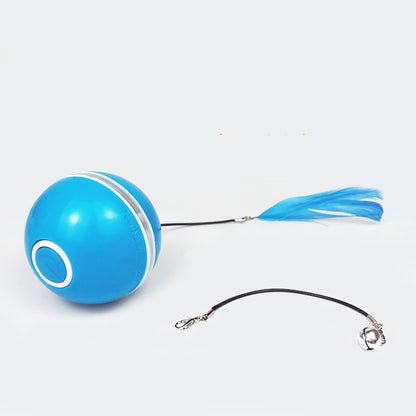 Color: blue set - LED Laser Electronic Rolling Pet Funny Cat Toy Ball