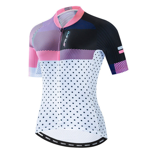 style: B, Size: 2XL - Women Cycling Jersey Tops Summer Mountain Bicycle Clot