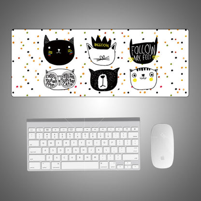 style: D, Mouse pad size: 800x300x3mm - Creative Large Mouse Pad Cute Cartoon Mouse Pad Table Mat